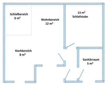 Grundriss der Ferienwohnung Schuricht in Schipkau