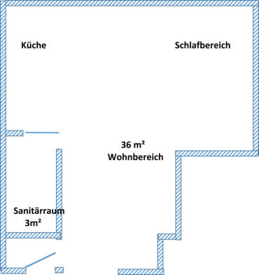 Grundriss der Wohneiheit Apartment Schuricht