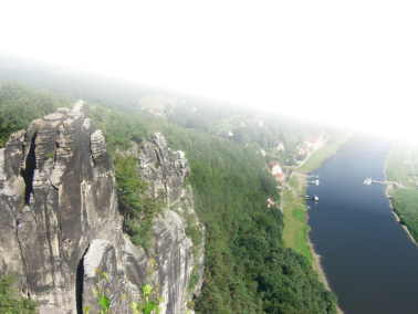 Bilick von der Bastei zur Elbe