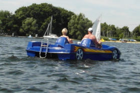 Verleih von Tretbooten am Senftenberger See (Niemtsch)