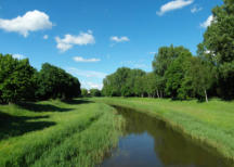 Verlauf der Schwarzen Elster zwischen Senftenberg und dem Senftenberger See